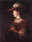 REMBRANDT Harmenszoon van Rijn Saskia in Pompous Dress dfy USA oil painting reproduction